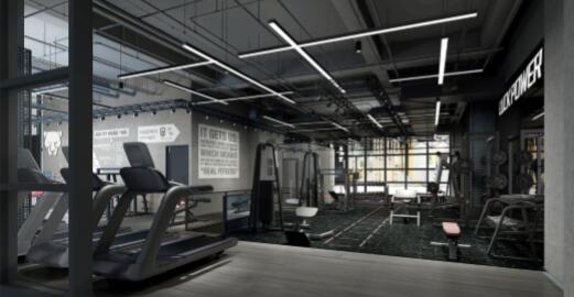 健身房裝修設(shè)計(jì)案例，效果圖效果圖